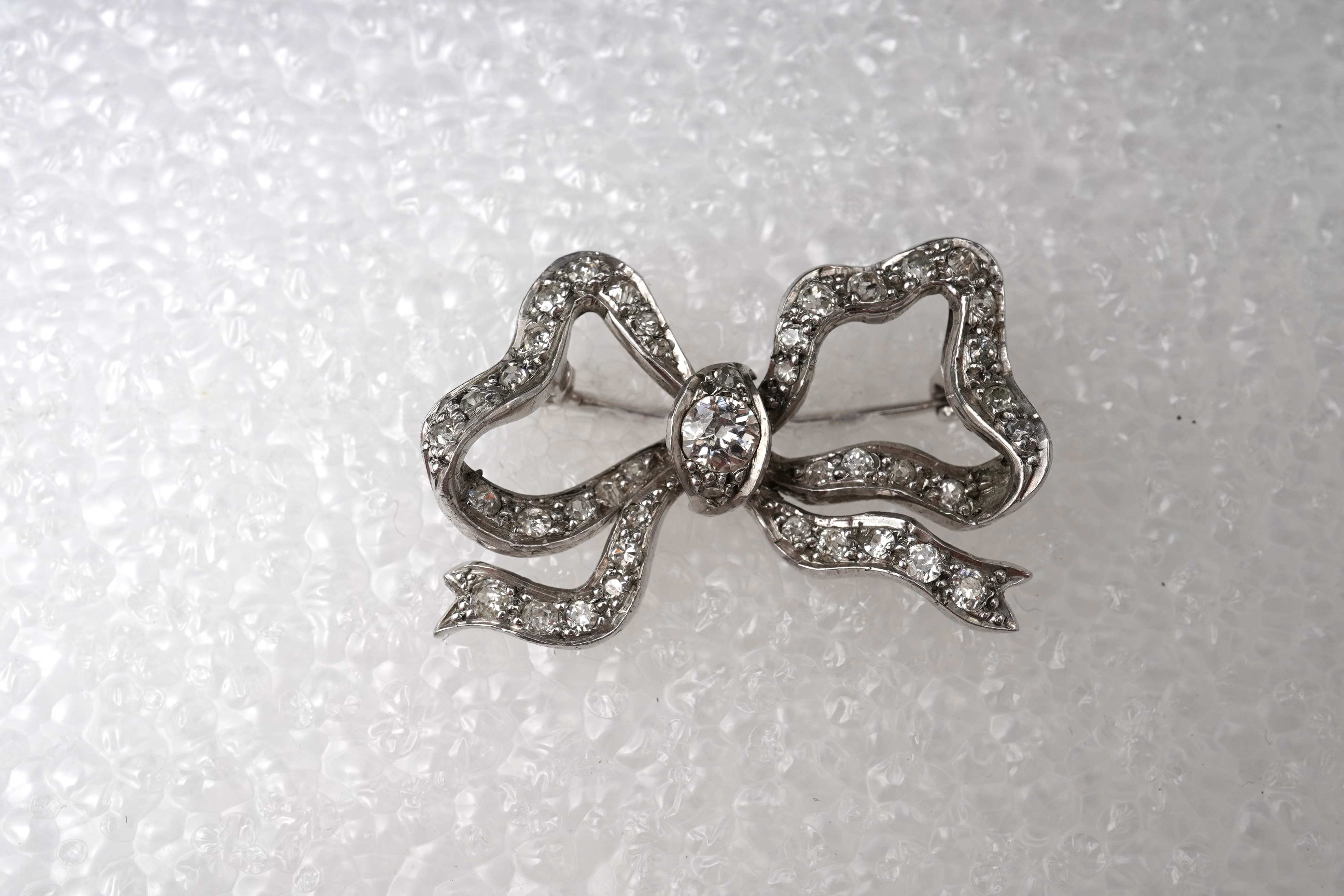 Two diamond brooches, mid 20th century